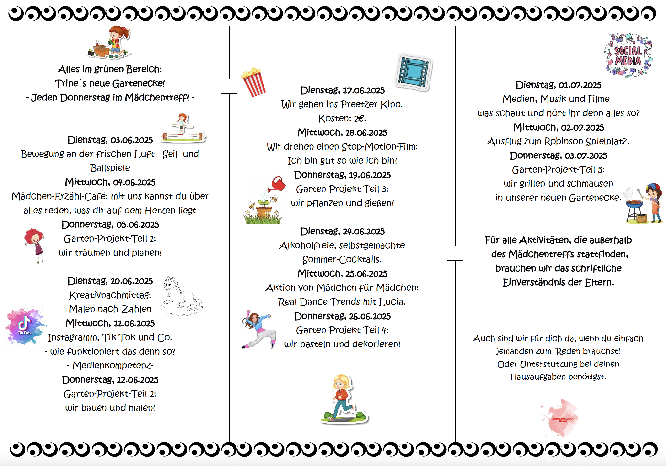 PROGRAMM  Juni/Juli 2025